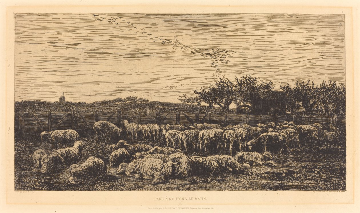 Large Sheepfold by Charles Francois Daubigny