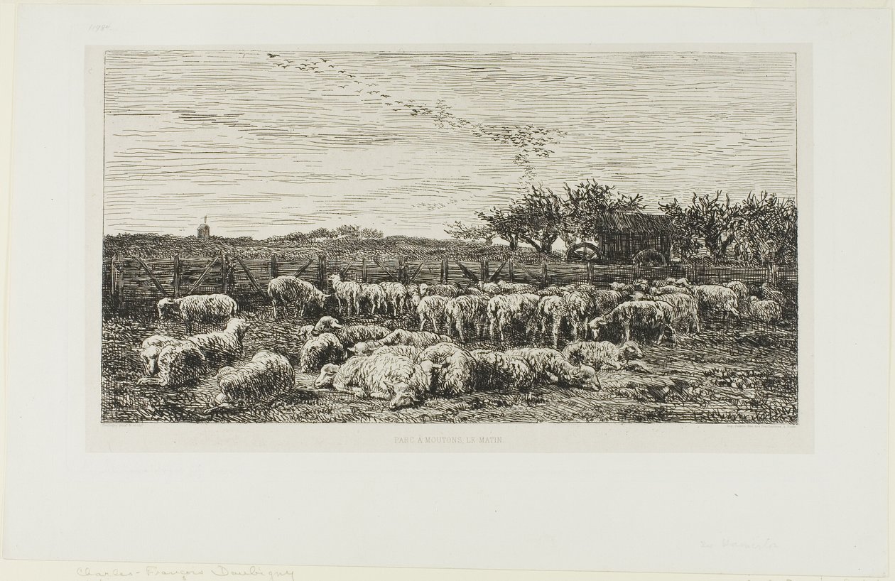 Meadow with Sheep by Charles Francois Daubigny