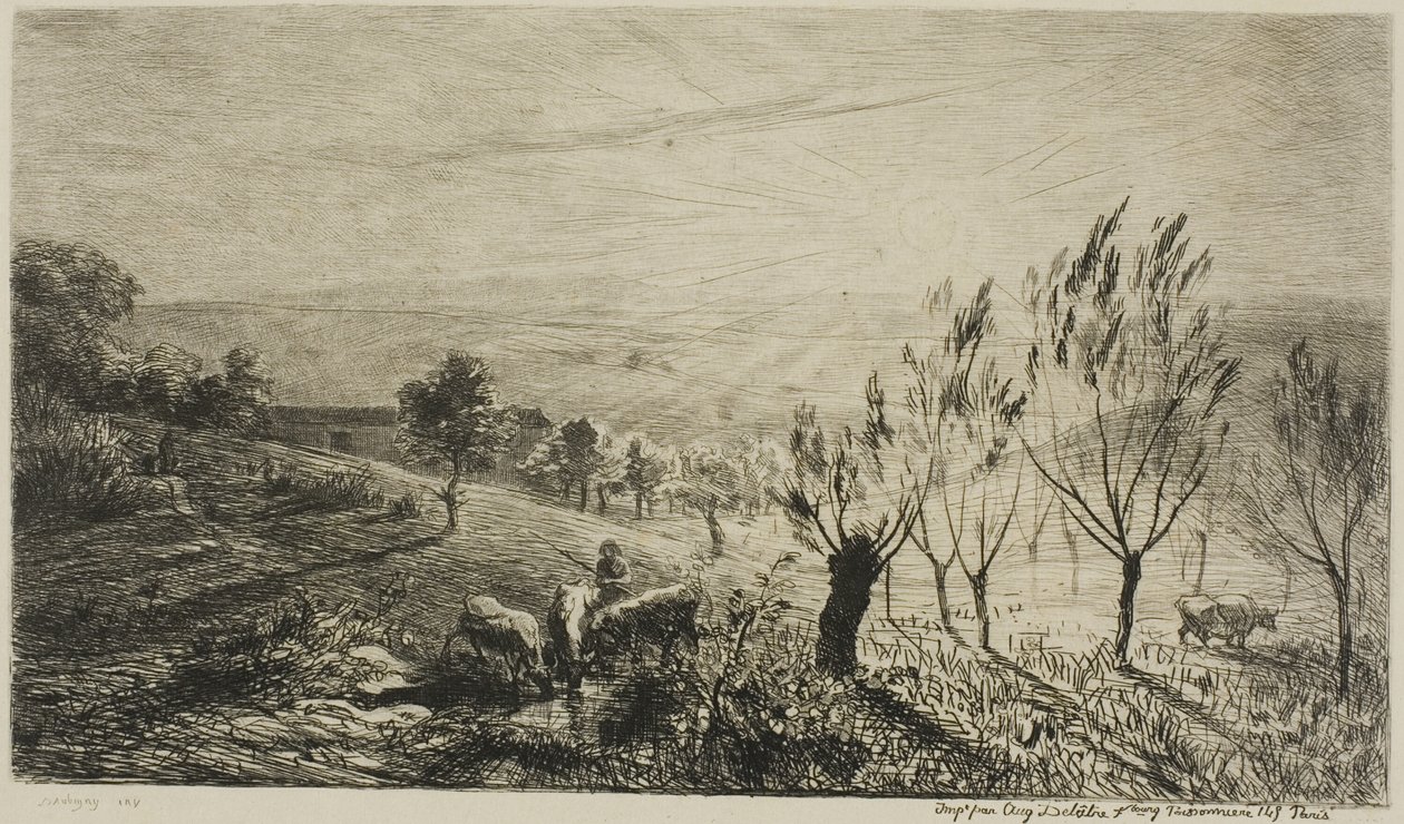 Sunrise by Charles Francois Daubigny