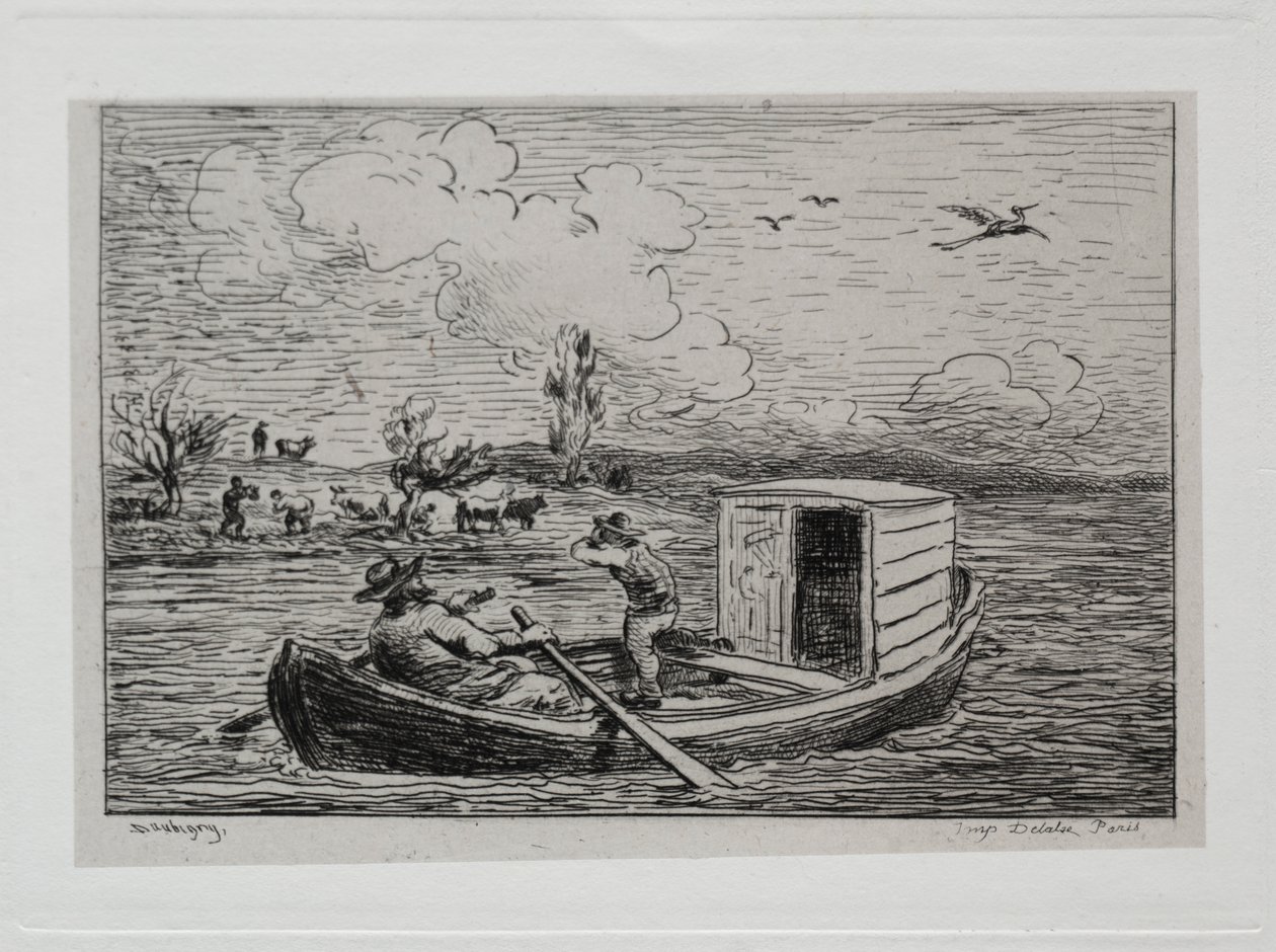 The Boat Trip: Le Mot de Cambronne (The Slanging Match) by Charles Francois Daubigny