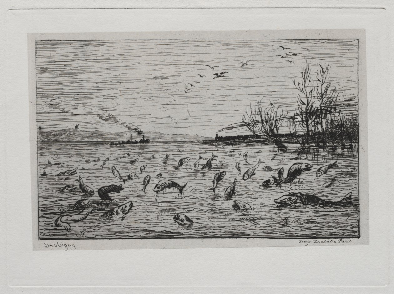 The Boat Trip: Rejoicing of the Fish at the Departure of the Cabin Boy (The Fish) by Charles Francois Daubigny