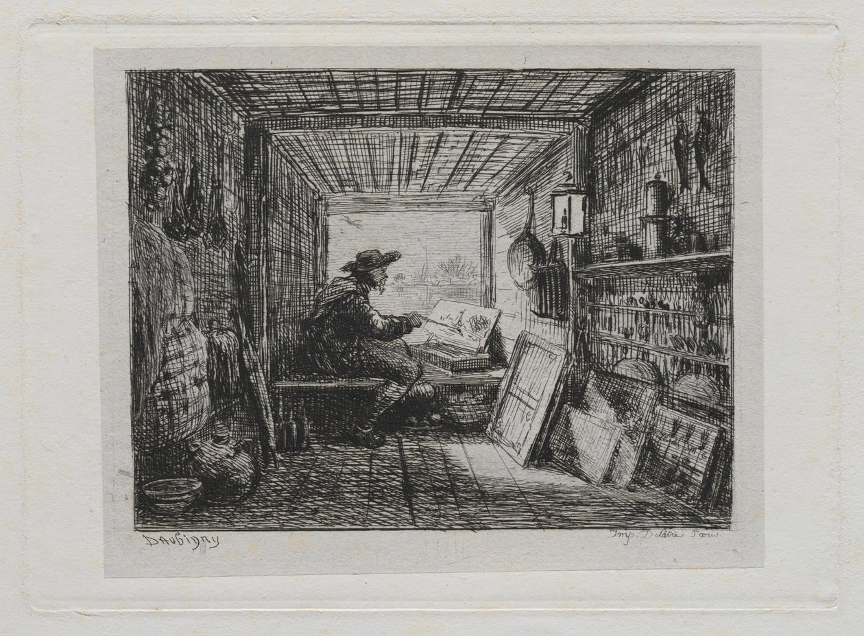 The Boat Trip: The Studio on the Boat by Charles Francois Daubigny