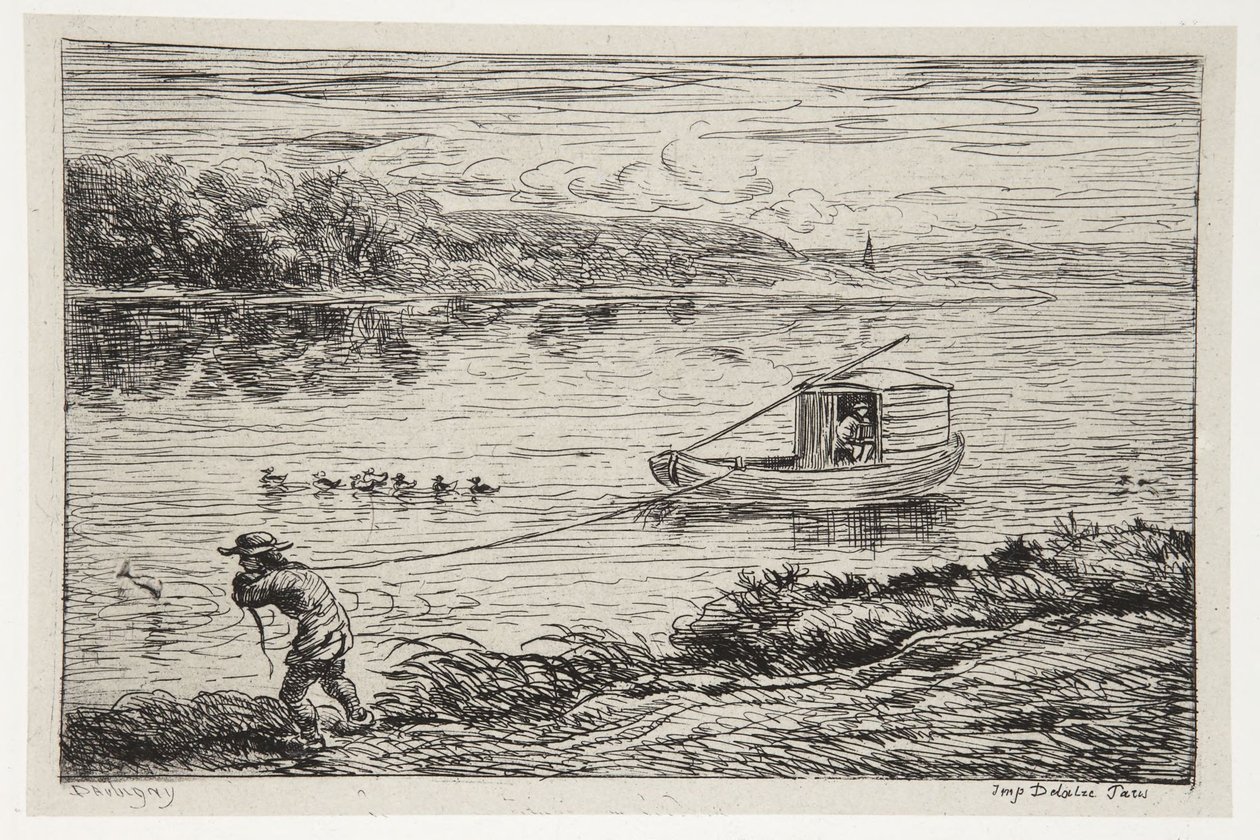 The Cabin Boy Tows the Line by Charles Francois Daubigny