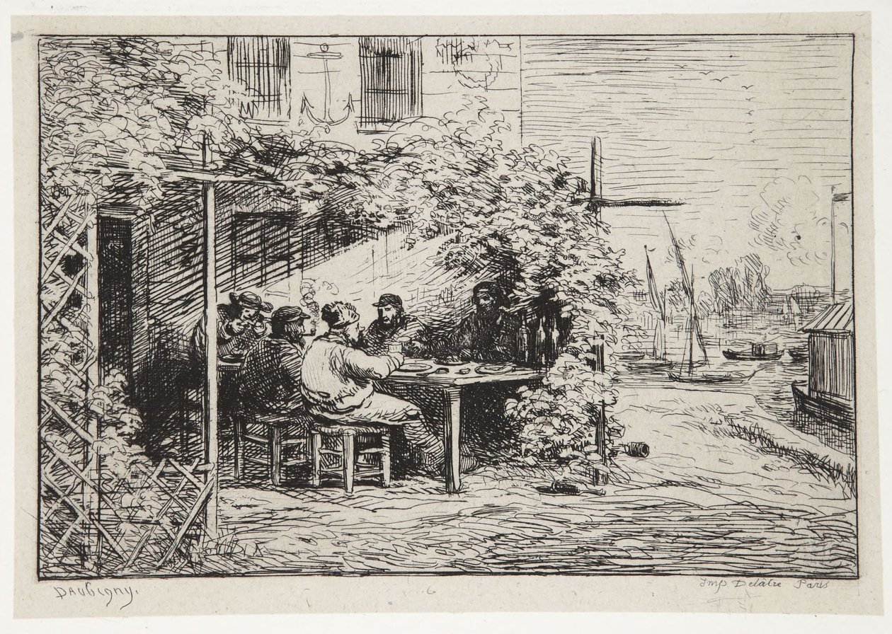 The Farewell Breakfast at Asnières by Charles Francois Daubigny