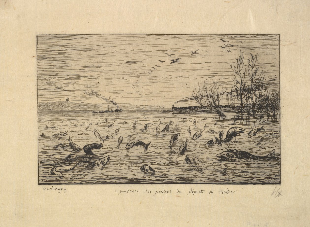 The Fish Rejoice in the Departure of the Cabin Boy by Charles Francois Daubigny