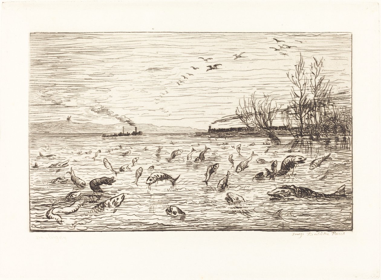 The Fish Rejoice when the Cabin Boy Leaves by Charles Francois Daubigny
