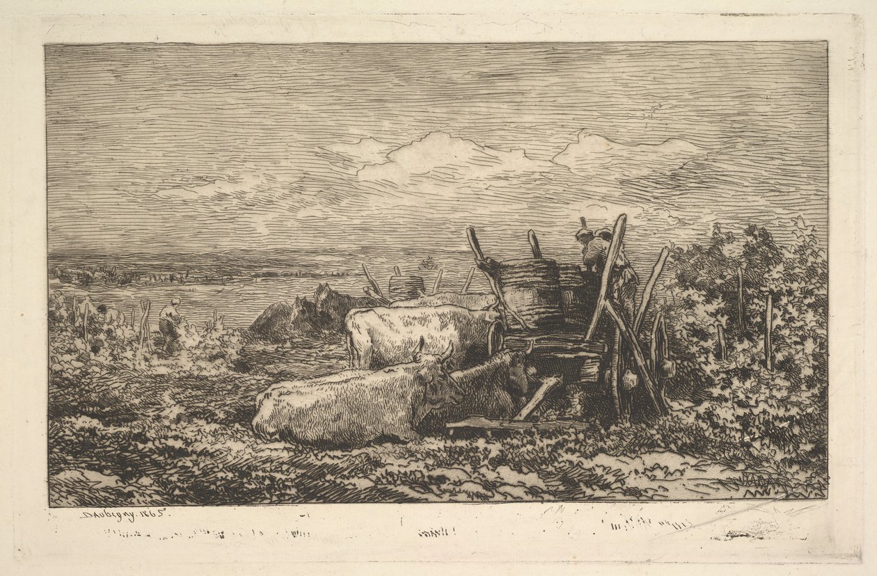 The Harvest Souvenir of the Morvan by Charles Francois Daubigny