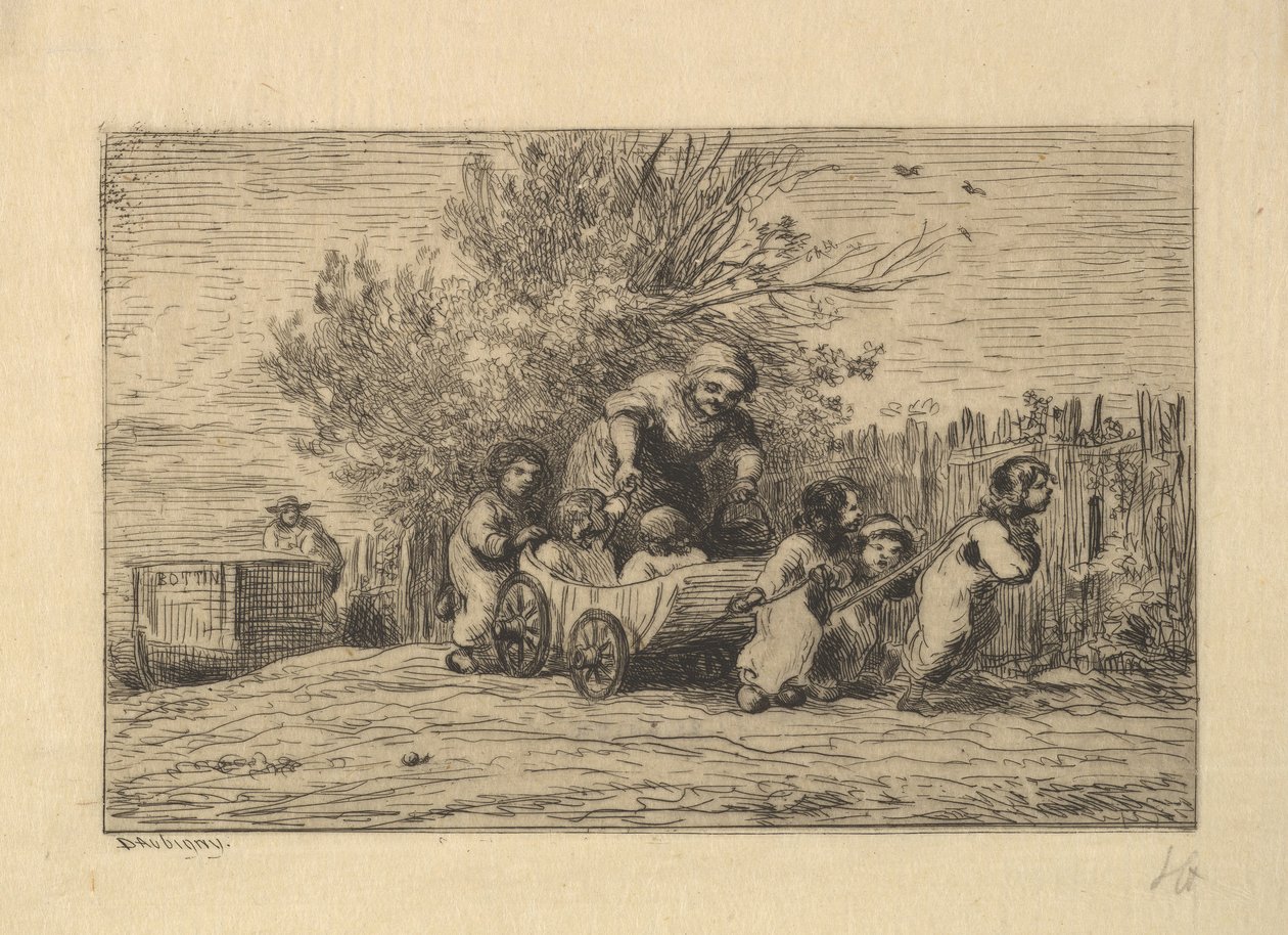 The Heirs to the Cart, 1861 by Charles Francois Daubigny