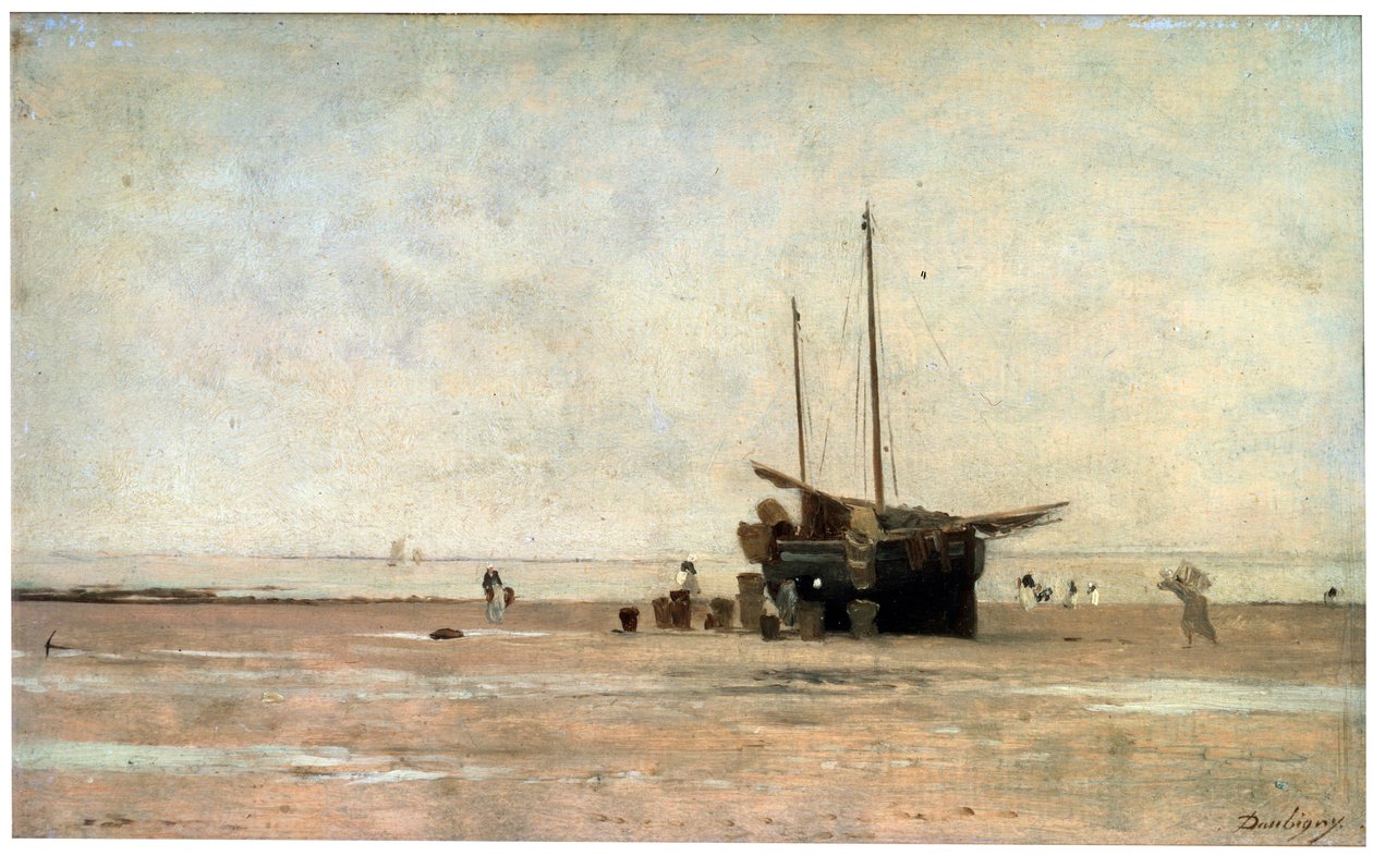 The Seashore, End of the 1860s Early 1870s by Charles Francois Daubigny
