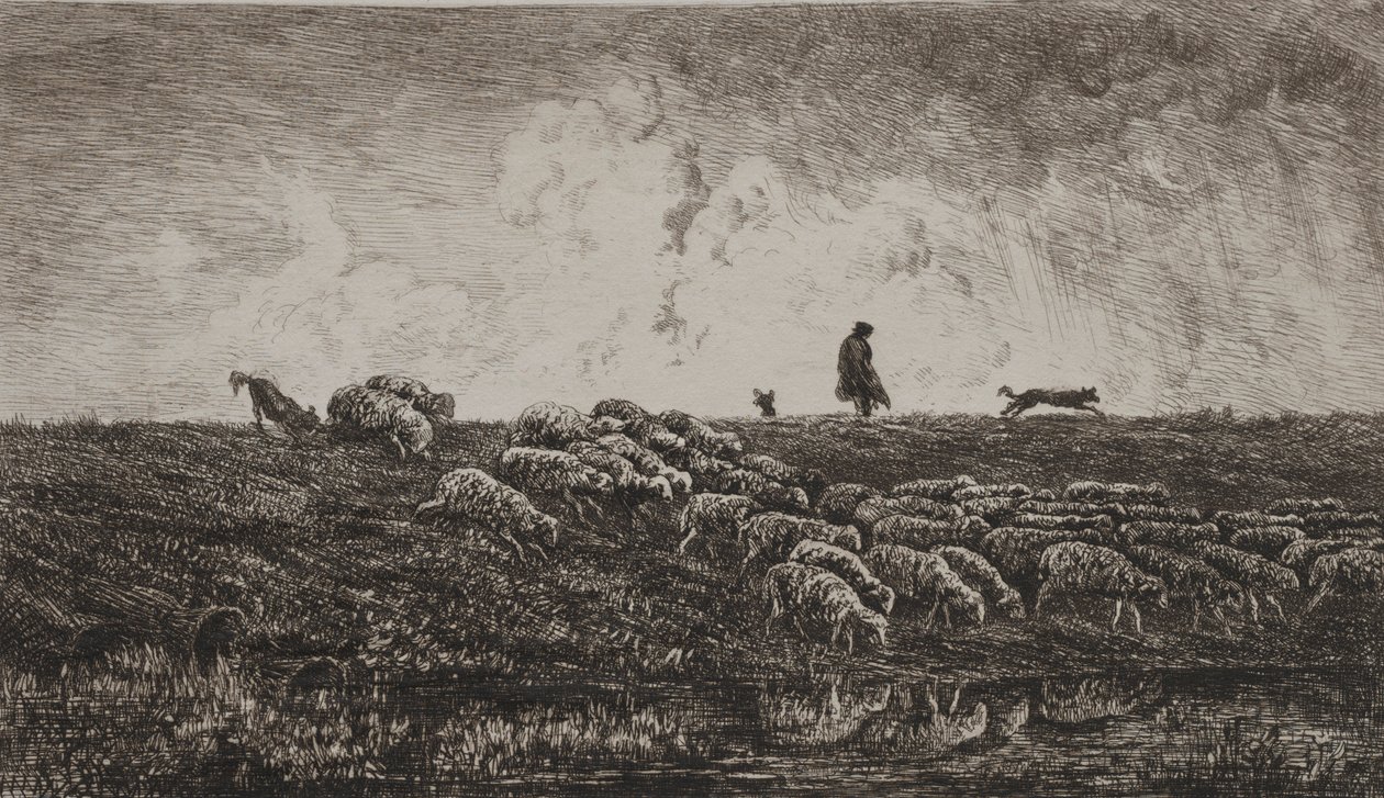 The Shower, c1851 by Charles Francois Daubigny