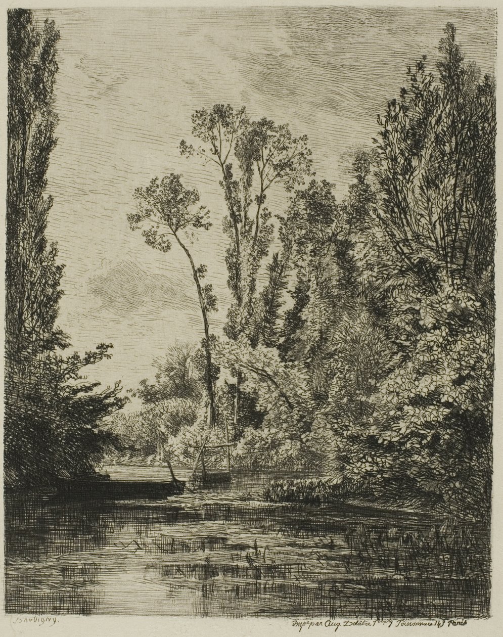 The Virgin Islands at Bezons (The Fishing Hole) by Charles Francois Daubigny