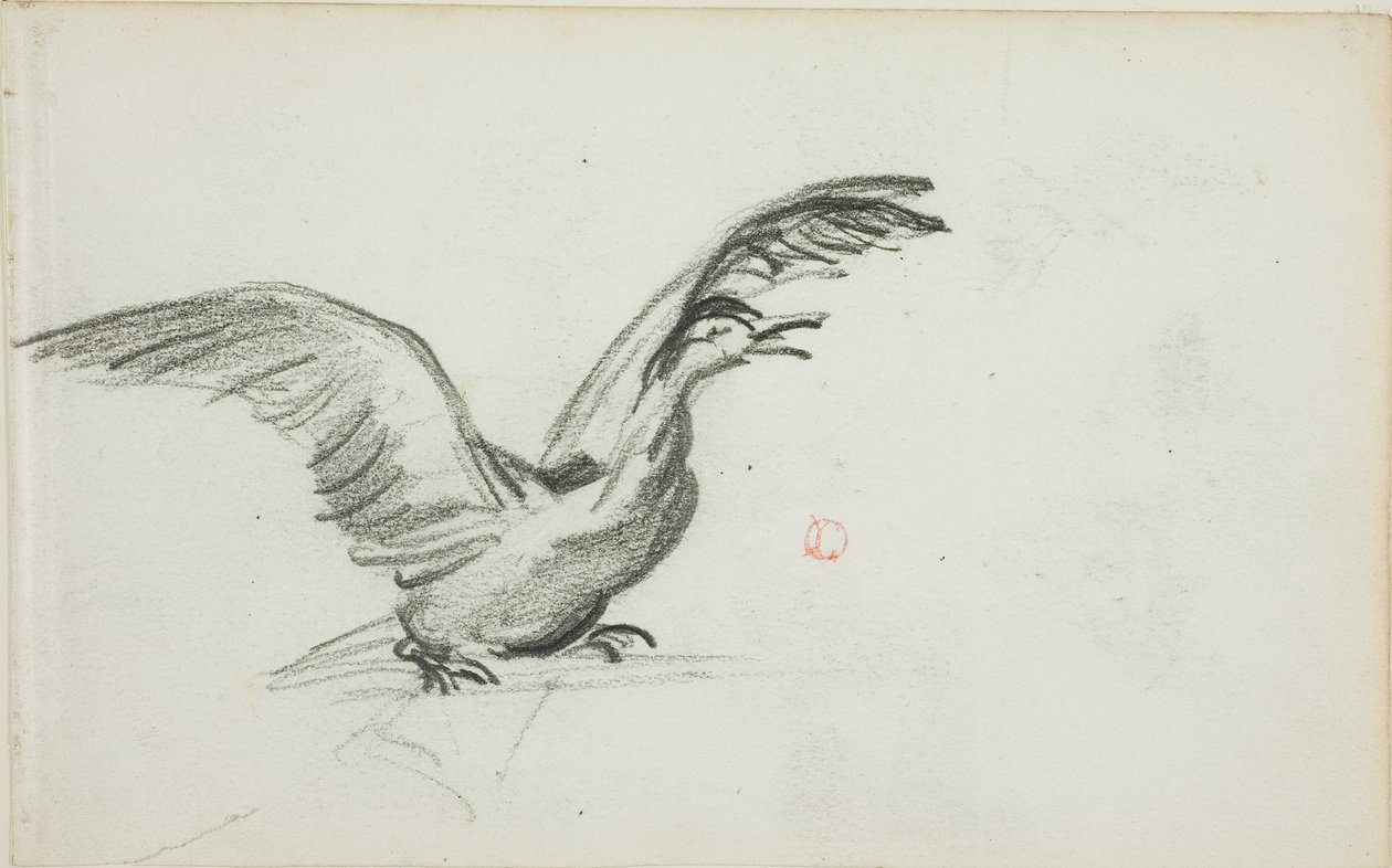 Wild Duet (front); Two Standing Nude Female Figures in Niches (back) by Charles Francois Daubigny