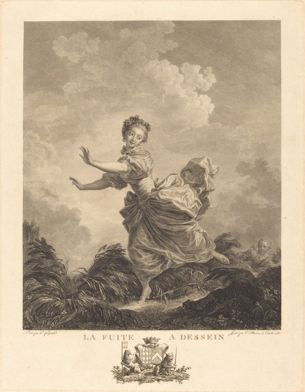 The Planned Escape by Charles François Adrien Macret and Jacques Couché after Jean Honoré Fragonard