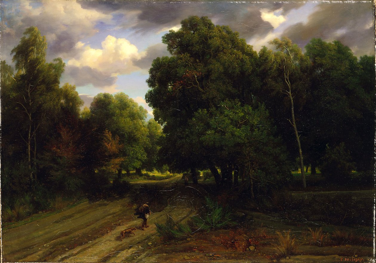 The Crossroads of the Eagle’s Nest, Fontainebleau Forest by Charles Francois Daubigny