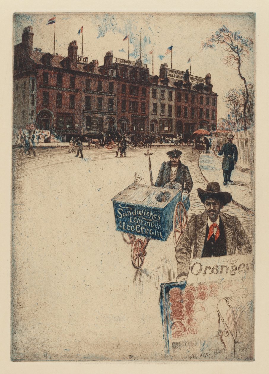 Bowling Green, 1910 by Charles Frederick William Mielatz