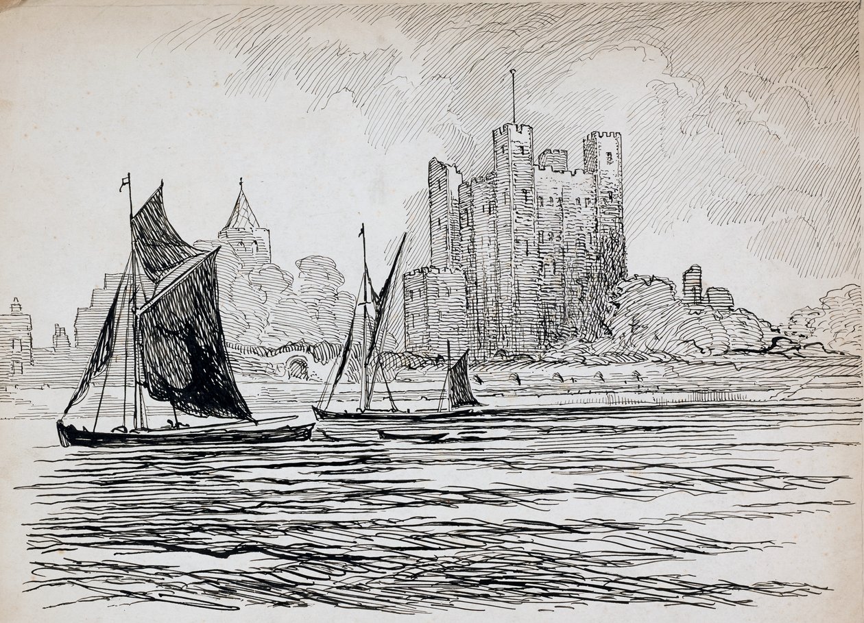 Rochester Castle, Kent by Charles George Harper