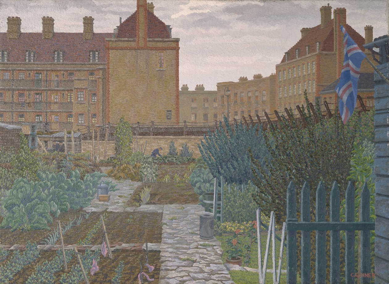 Bethnal Green Allotment by Charles Ginner