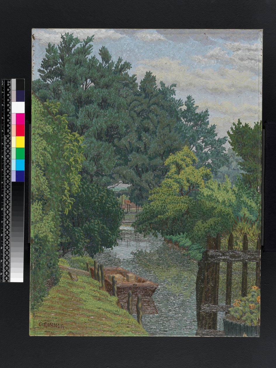 The Punt in the Mill Stream, c.1930 by Charles Ginner