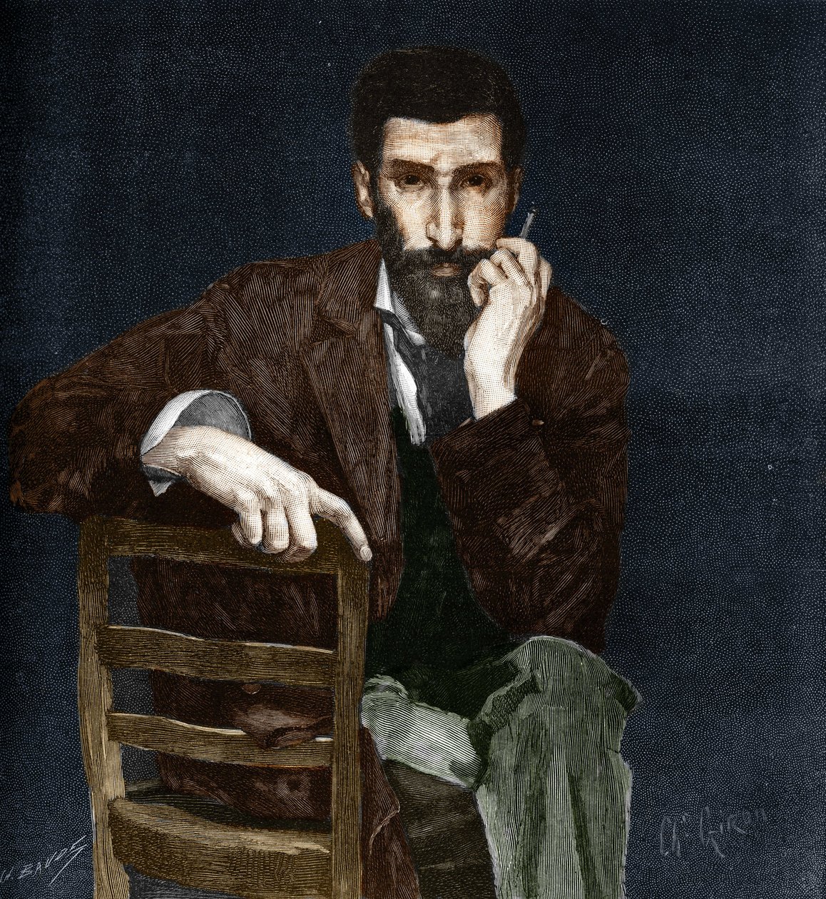 Portrait of Pierre Savorgnan de Brazza (1852-1905), French explorer by Charles Giron