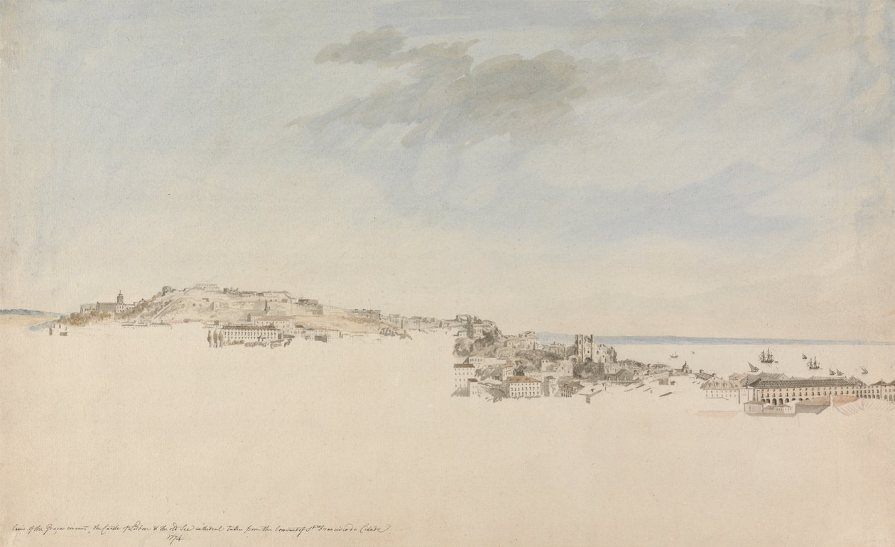 Lisbon from the Convent of St. Francis da Citadel by Charles Gore