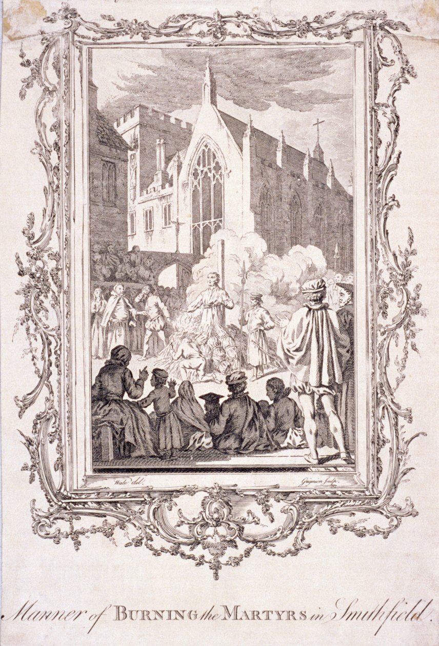 Scene of Protestants Being Burnt at Smithfield, 16th Century, c1760 by Charles Grignion