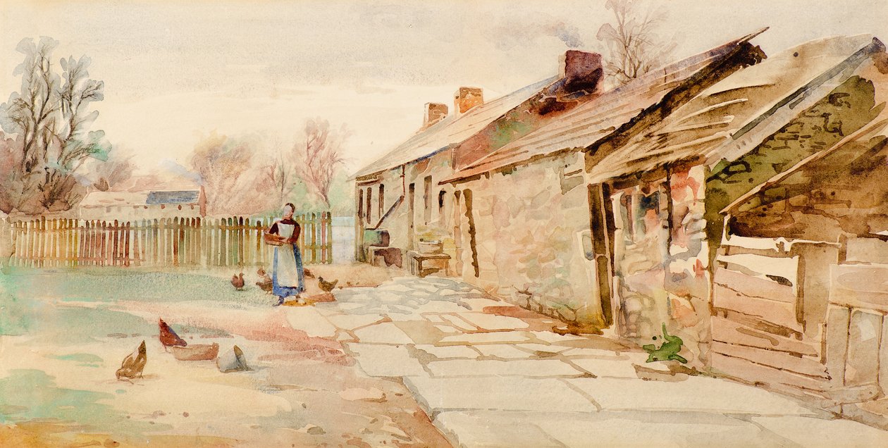Old Cottages by Charles Gustav Louis Phillips