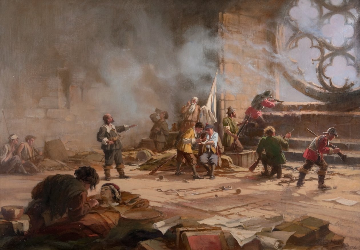 The Siege of Dundee, September 1651 by Charles Gustav Louis Phillips