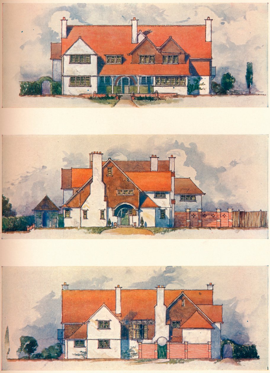 House at the Garden City, Letchworth, c1906 by Charles Harrison Townsend