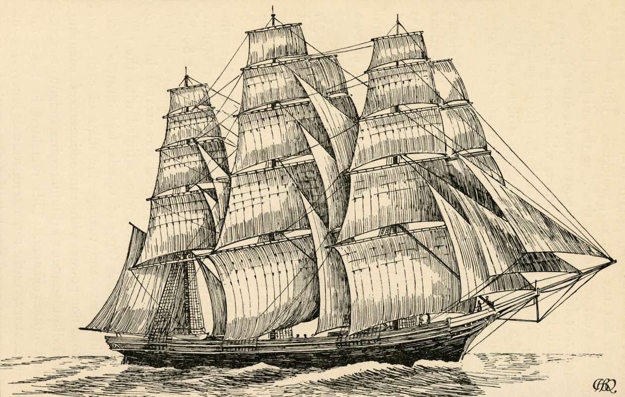 A Tea Clipper, 1931 by Charles Henry Bourne Quennell