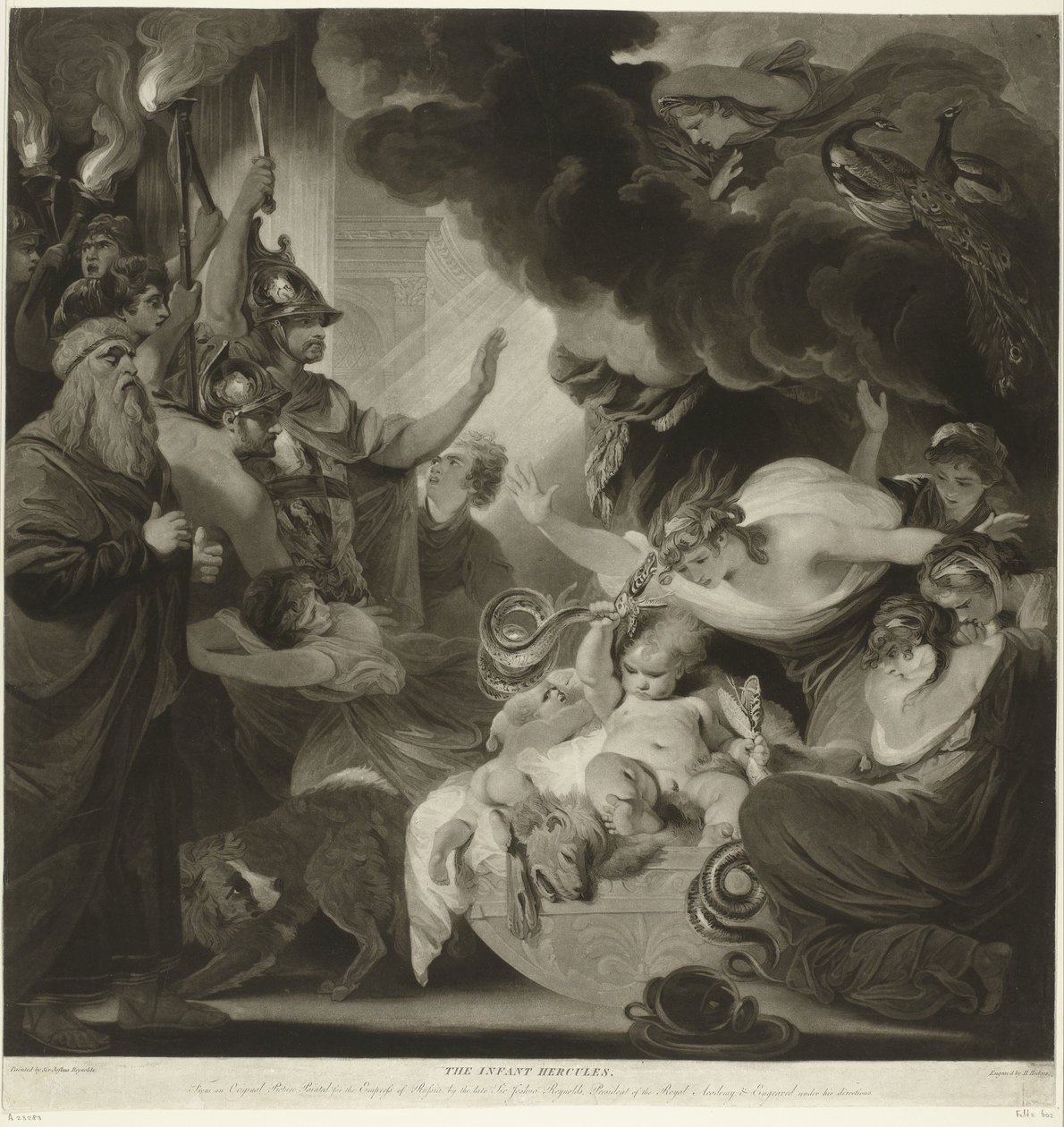 Hercules Strangles the Two Serpents in His Cradle by Charles Howard Hodges