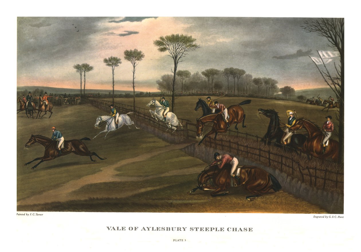 Vale of Aylesbury Steeple Chase, Plate 3, c. 1836 by Charles Hunt