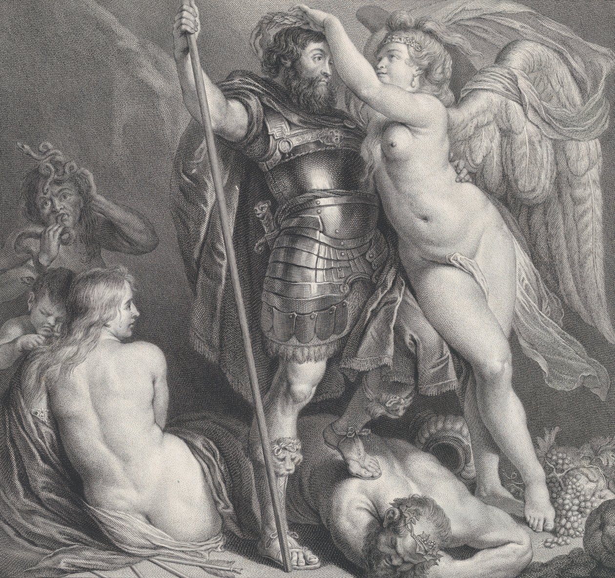 Hero Crowned by Victory, Venus and Cupid by Charles Hutin