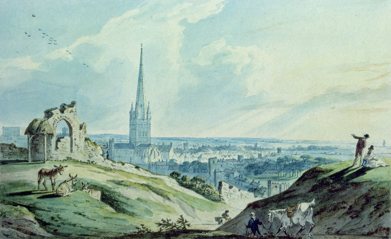 A View of Norwich, from Mouseshold Hill, Near the Ruins of Ketts Castle by Charles, II Catton