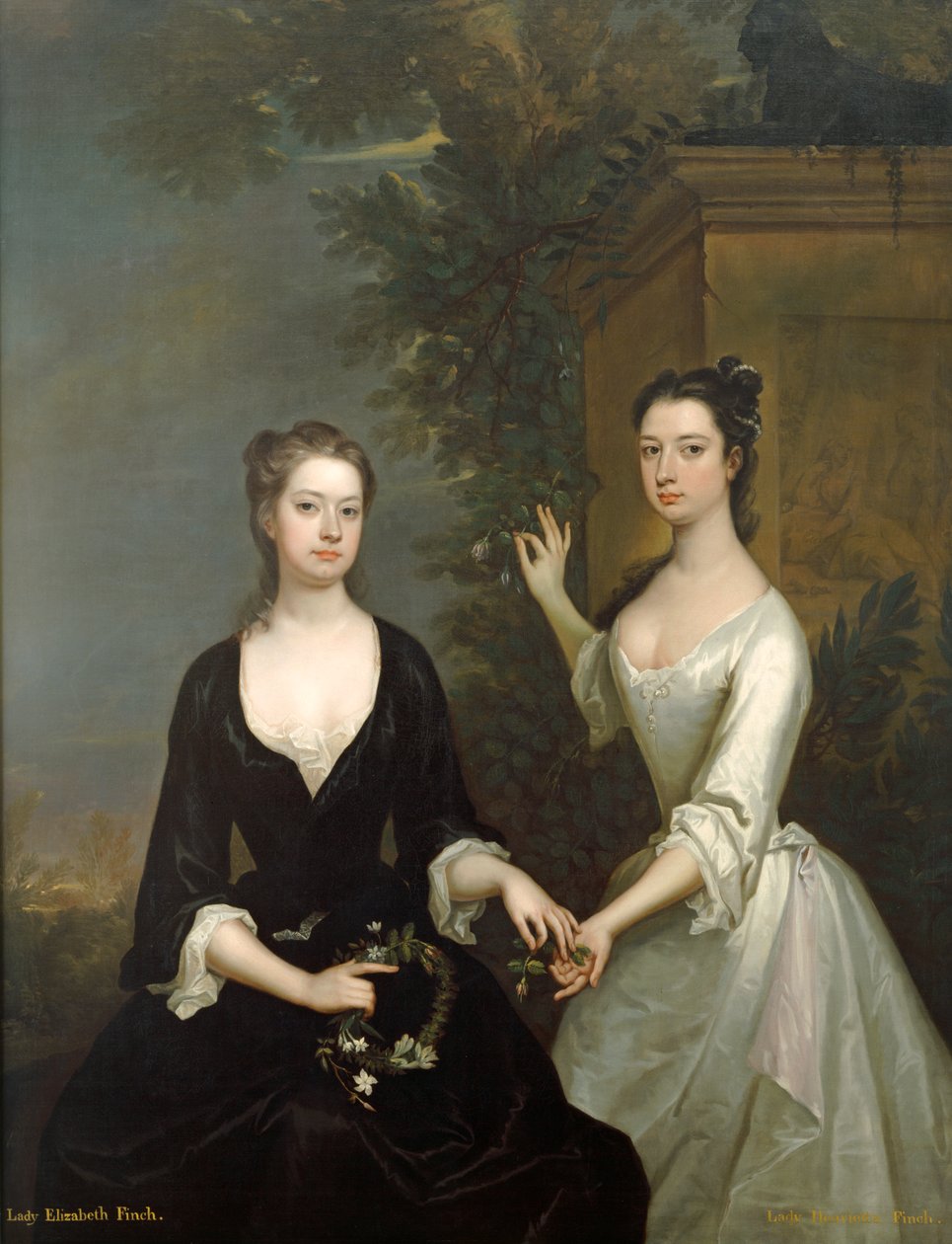 Lady Henrietta and Lady Elizabeth Finch, c.1732 by Charles Jervas