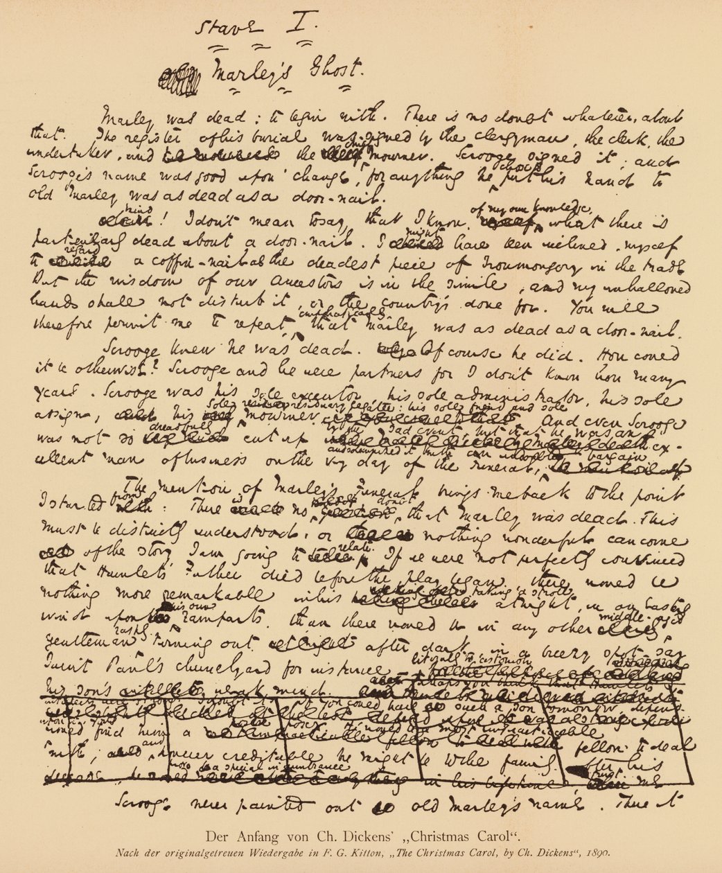 Manuscript of A Christmas Carol by Charles Dickens by Charles John Huffam Dickens