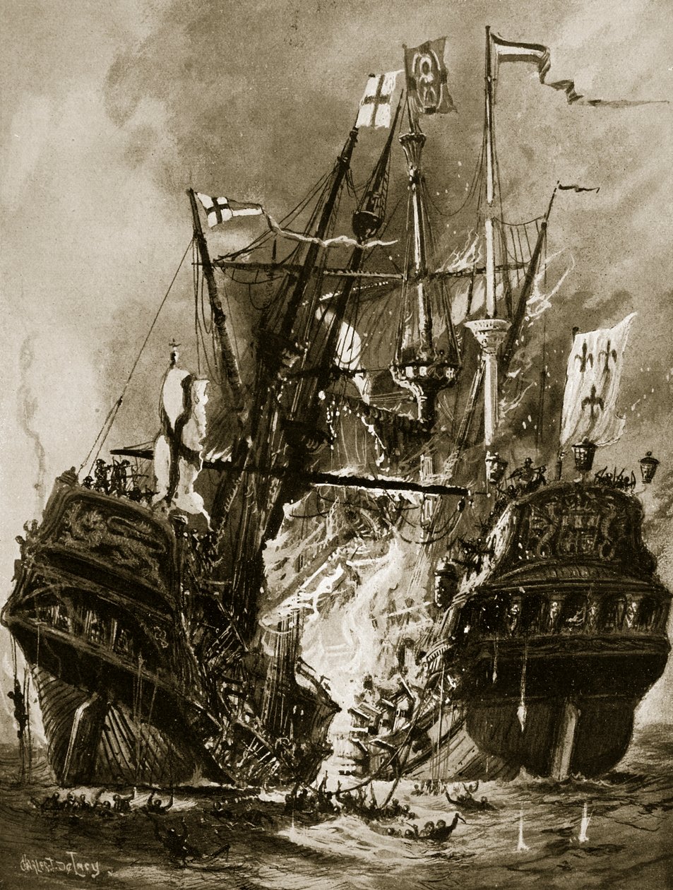 The burning of the 