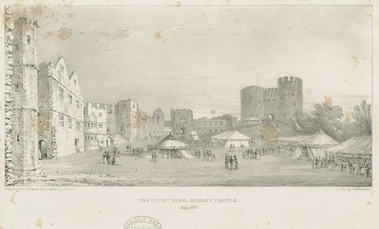 Dudley Castle - The Keep by Charles Joseph Hullmandel