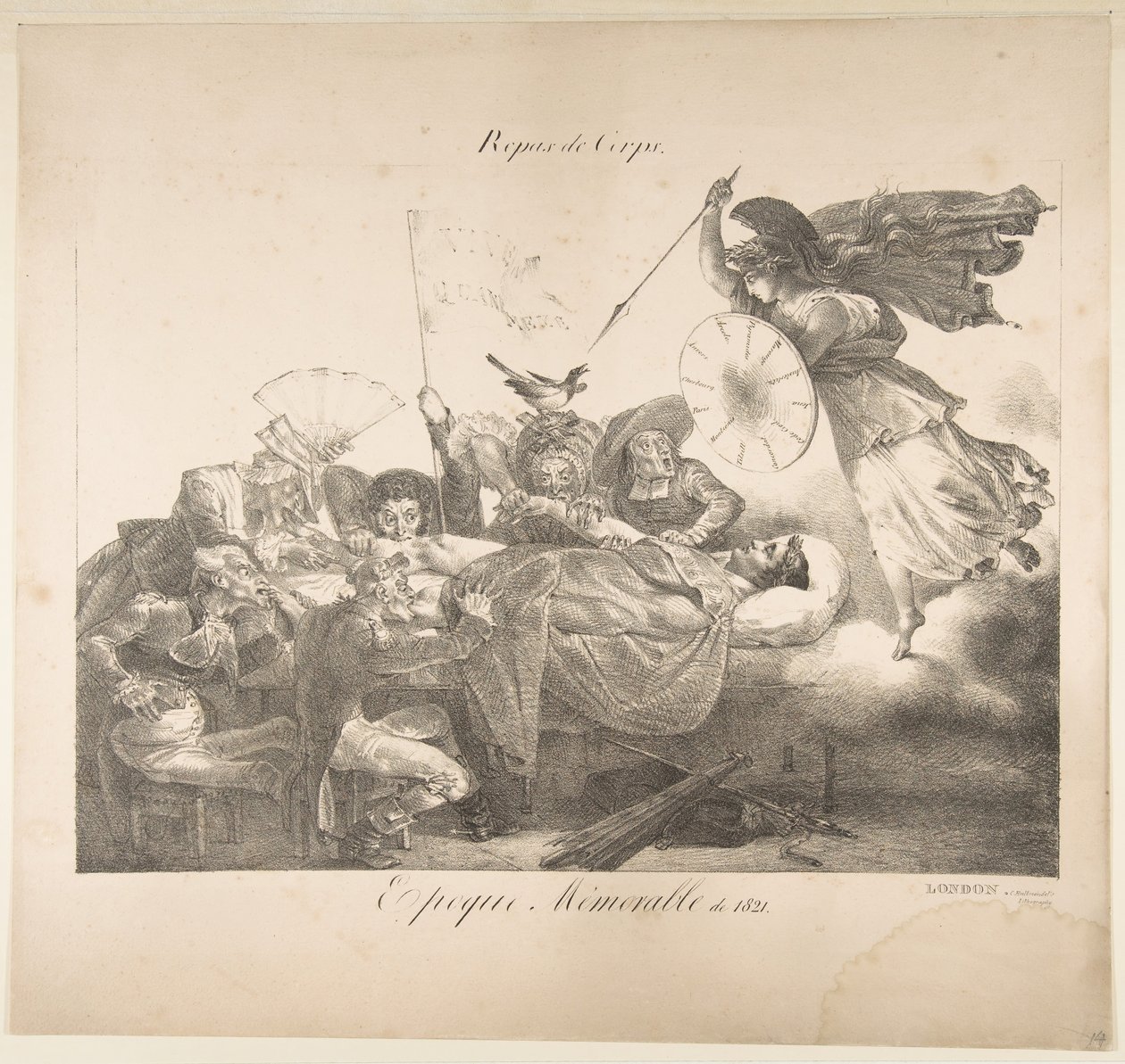 Repas de Corps. Memorable Epoch of 1821 by Charles Joseph Hullmandel