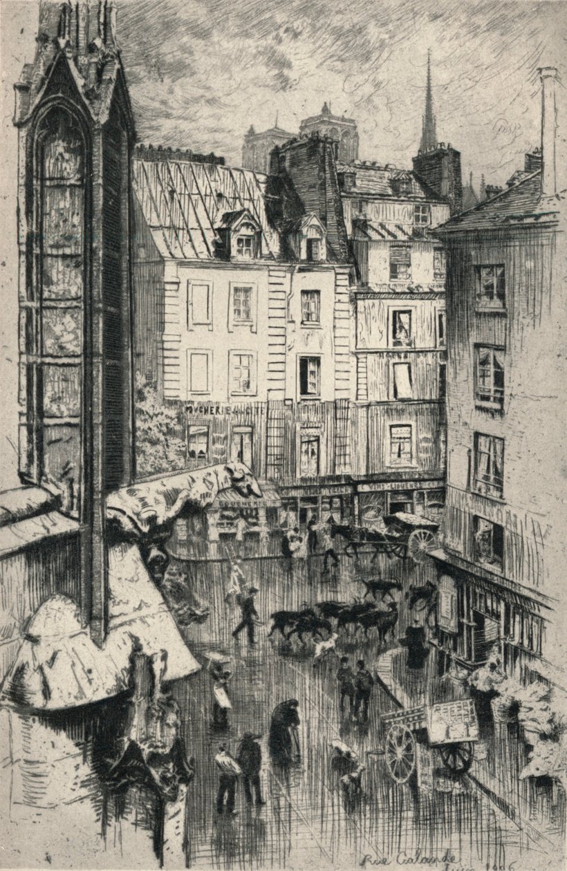 Rue Galande, 1915 by Charles Jouas