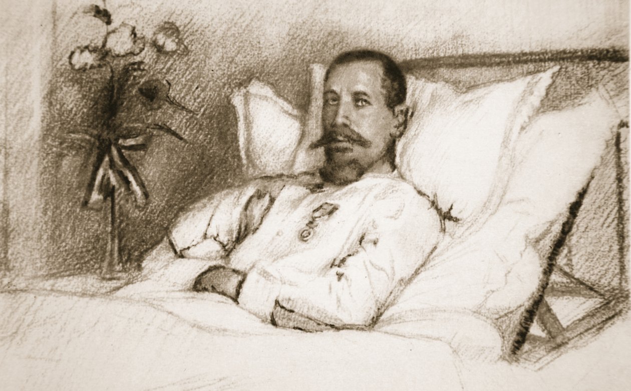 General Gouraud in Hospital in Paris by Charles Jules Duvent