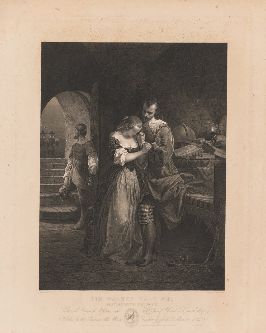 Sir Walter Raleigh Painting with His Wife by Charles Kennedy Burt