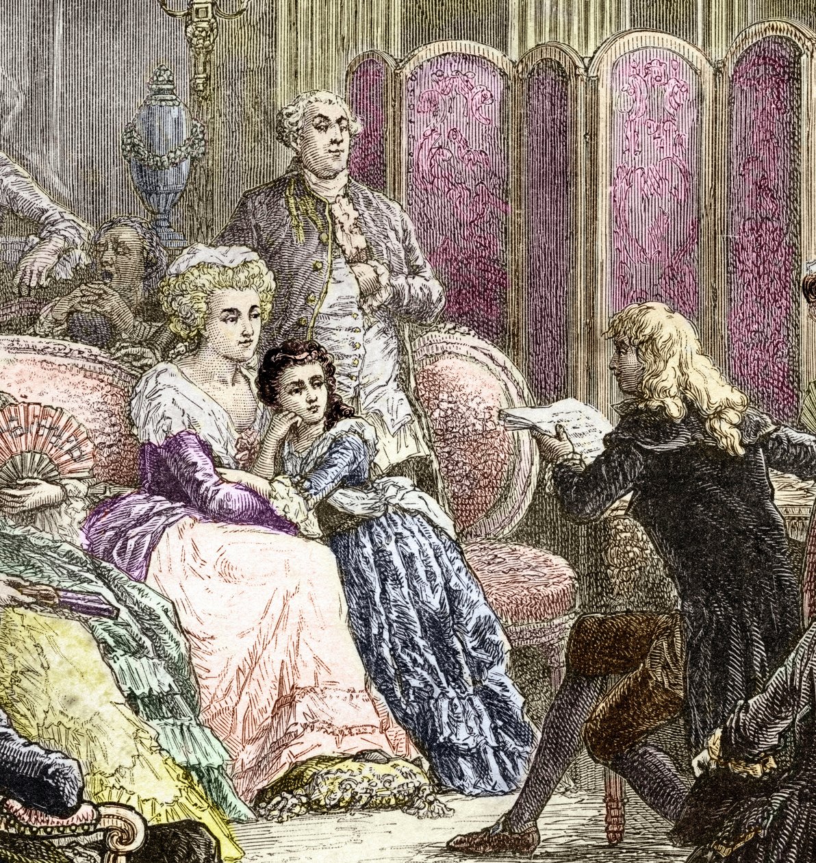 The Salon of Suzanne Curchod and Madame Necker by Charles Laplante