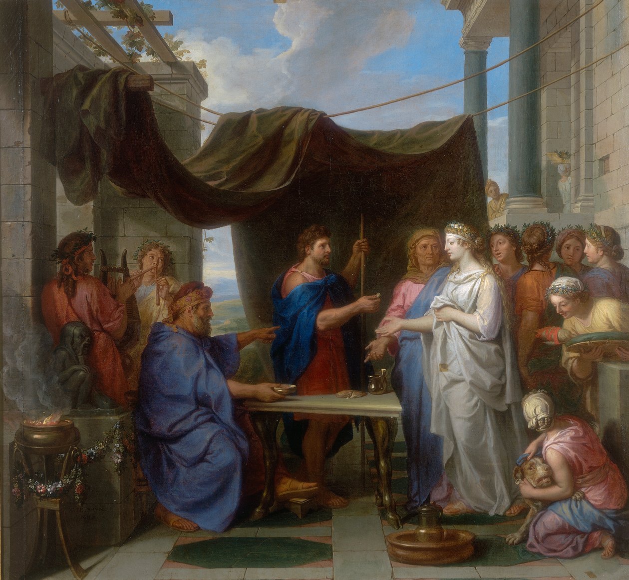 Marriage of Moses and Sephora, work by Charles Le Brun, conserved at the Galleria Estense in Modena by Charles Le Brun