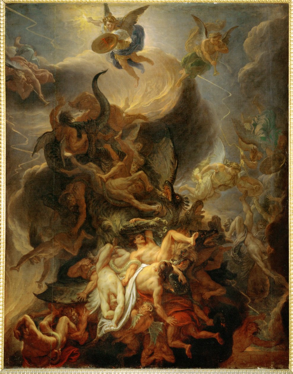The Fall of the Rebellious Angels by Charles Le Brun