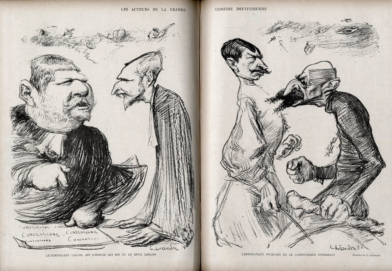 Dreyfus Case - The Actors of the Great Dreyfusian Comedy - Caricature by Charle by Charles Leandre