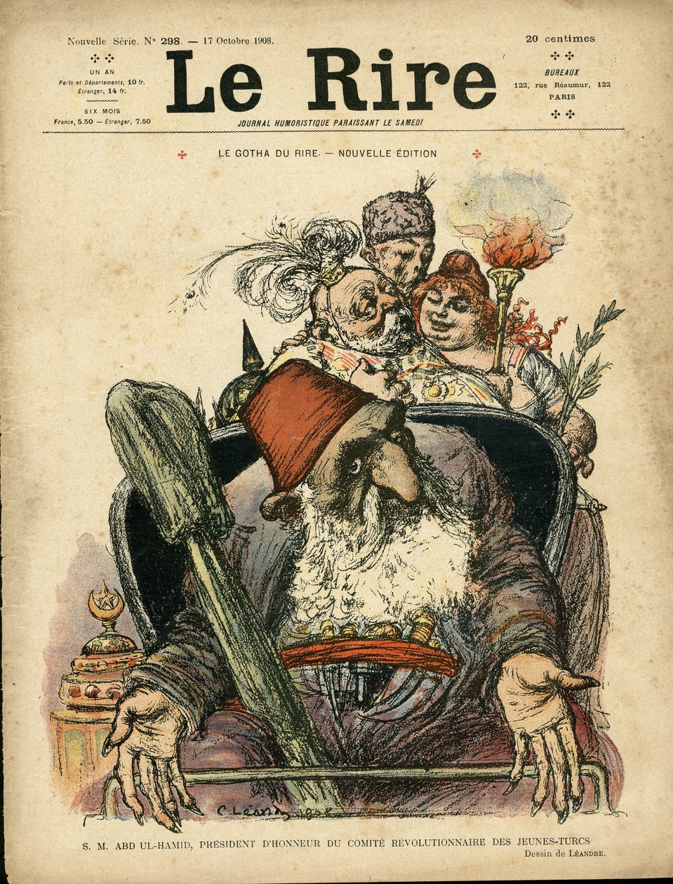 Illustration of Charles Leandre for the Cover of Le Rire by Charles Leandre