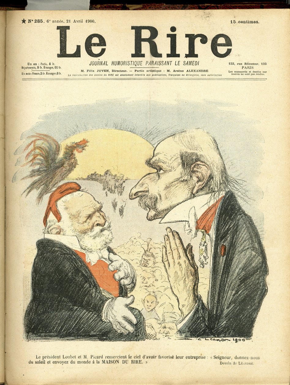 Illustration of Charles Leandre for the Cover of Le Rire by Charles Leandre