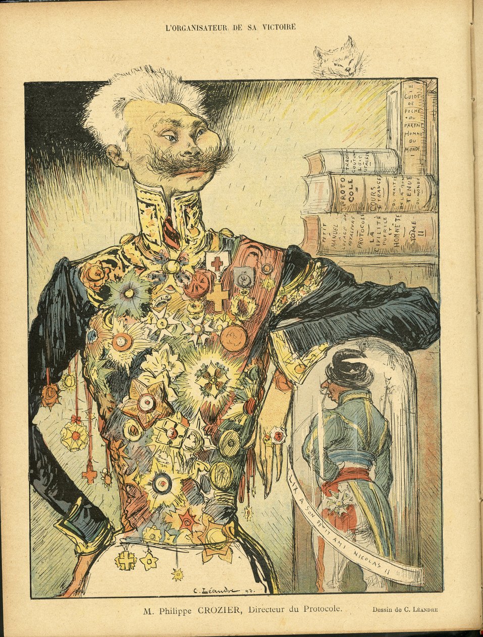 Illustration of Charles Leandre in Le Rire by Charles Leandre