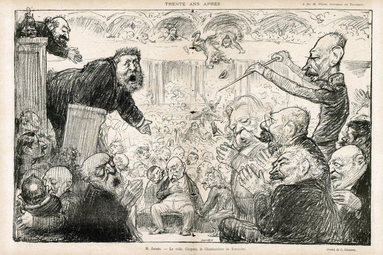 Illustration of Charles Leandre in Le Rire by Charles Leandre