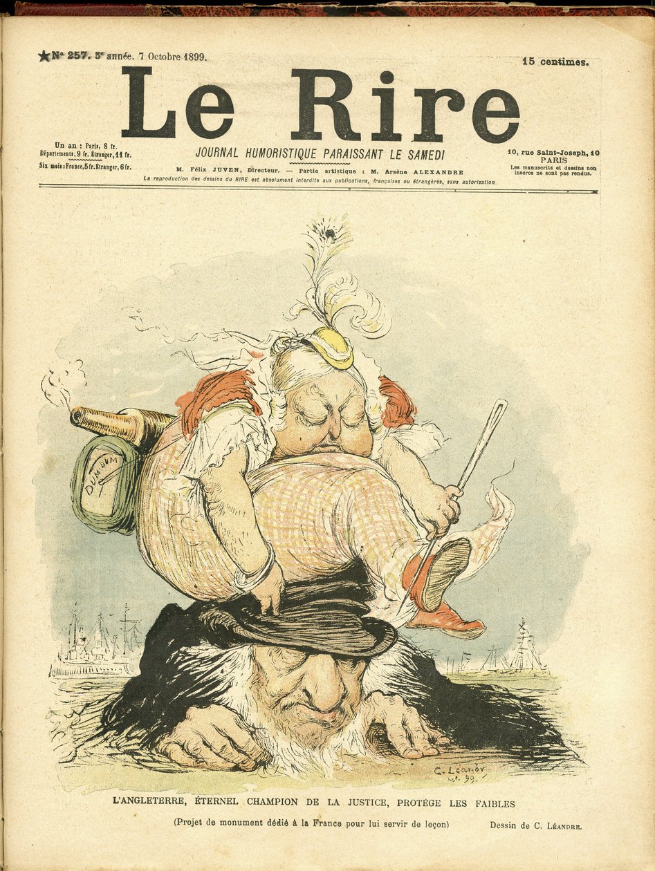 Illustration of Charles Leandre for the Cover of Le Rire